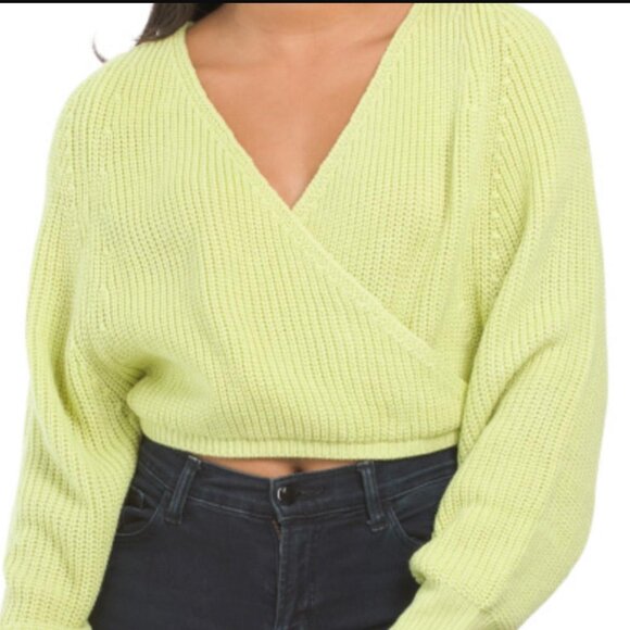 Hunter + Brown cable knit crop sweater - Picture 6 of 7